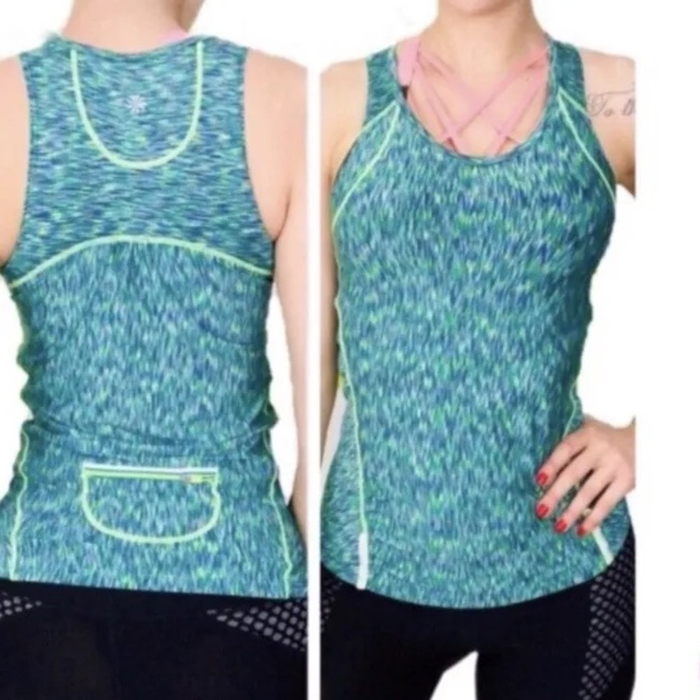 Athleta pop space dye run tank tops